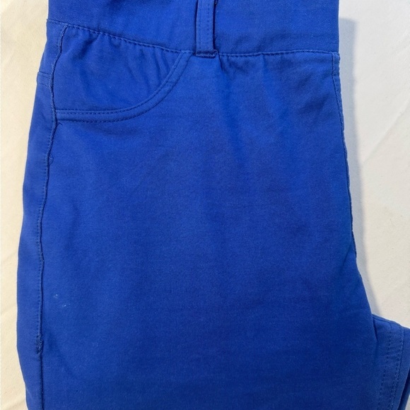 Woman's Mid-Rise Stretch Pull-On Ankle Pant Blue Slim Pockets Comfort Waistband - Picture 10 of 10